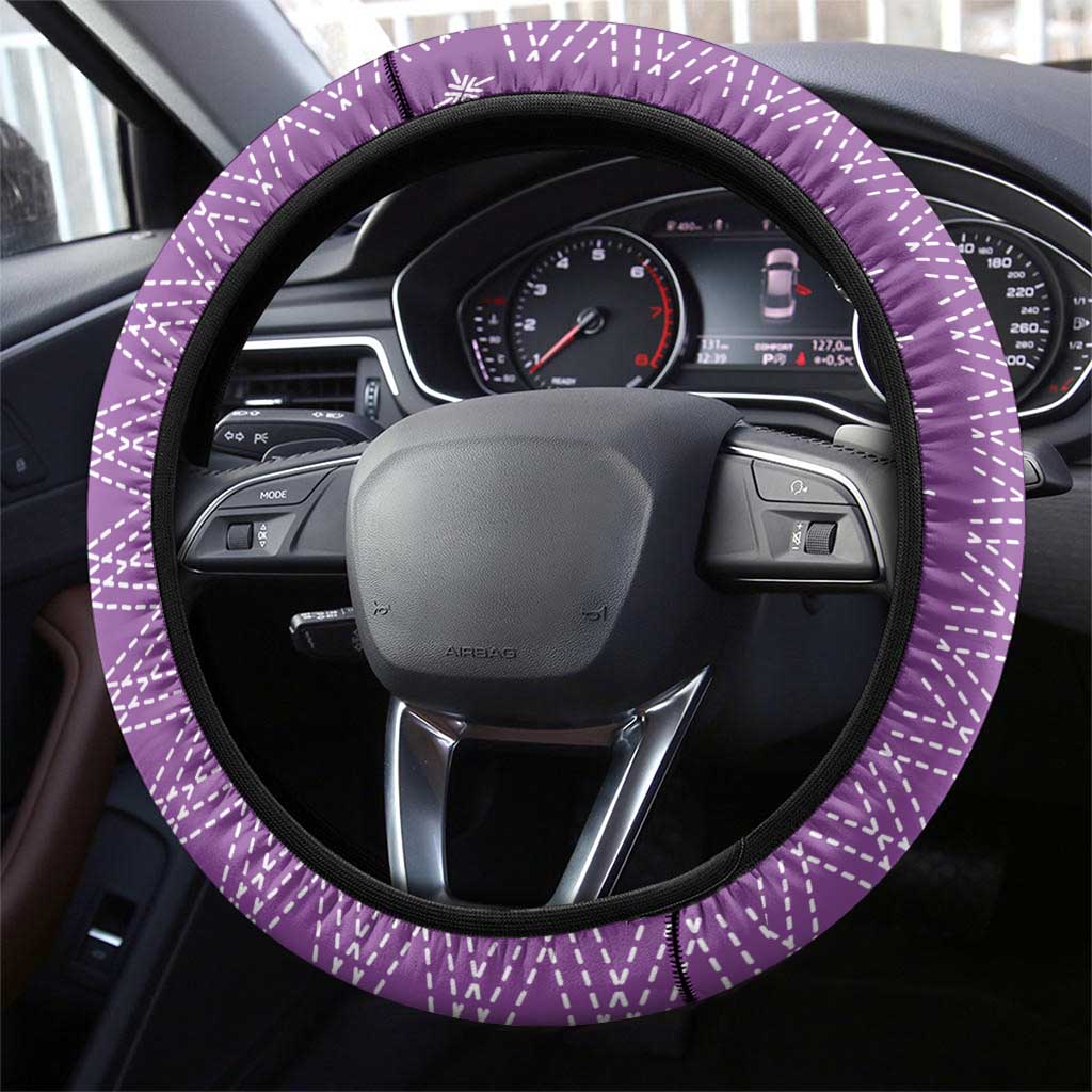 Purple Samoa Malu Tattoo Inspired Steering Wheel Cover - Polynesian Pride