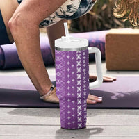 Purple Samoa Malu Tattoo Inspired Tumbler With Handle LT05 - Polynesian Pride