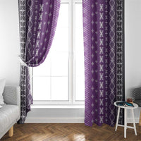 Purple Samoa Malu Tattoo Inspired Window Curtain - Polynesian Pride