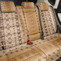 Beige Samoa Malu Tattoo Inspired Back Car Seat Cover - Polynesian Pride