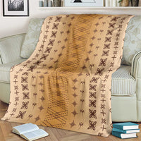 Beige Samoa Malu Tattoo Inspired Blanket - Polynesian Pride