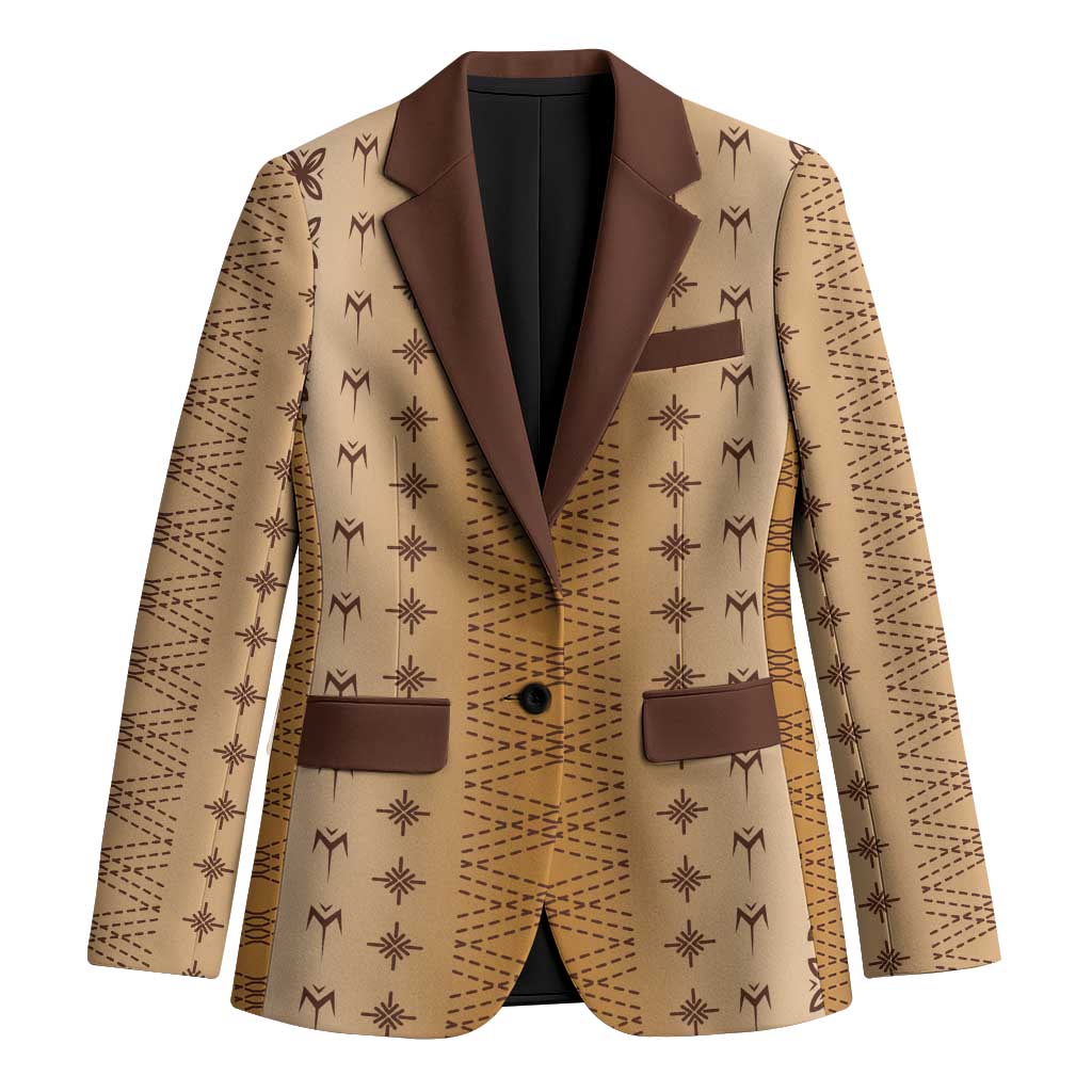 Beige Samoa Malu Tattoo Inspired Blazer - Polynesian Pride