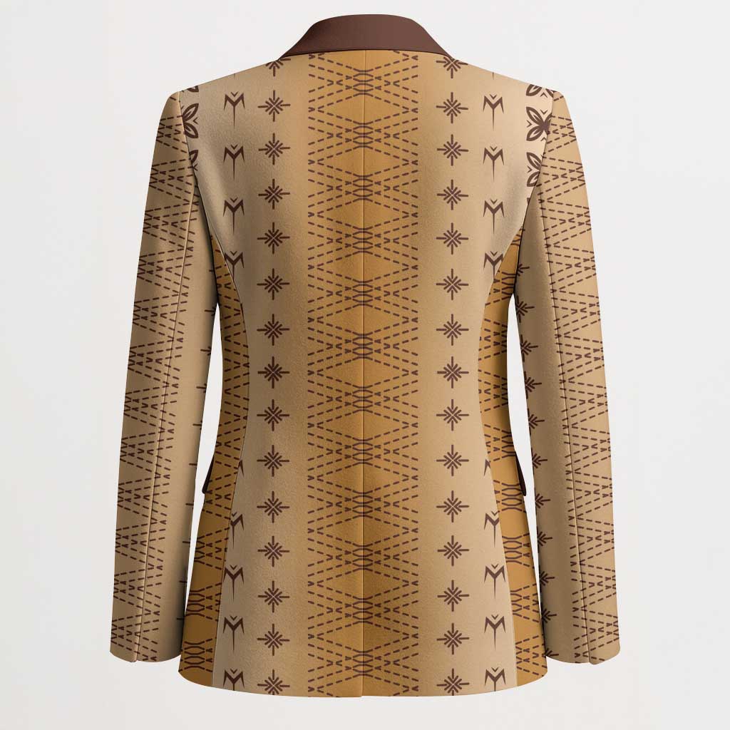 Beige Samoa Malu Tattoo Inspired Blazer - Polynesian Pride