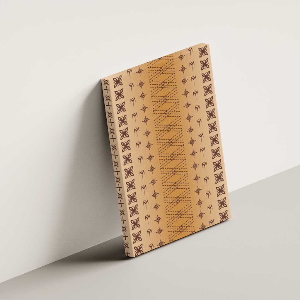 Beige Samoa Malu Tattoo Inspired Canvas Wall Art - Polynesian Pride