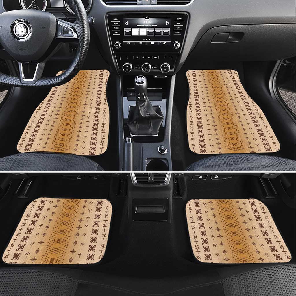 Beige Samoa Malu Tattoo Inspired Car Mats - Polynesian Pride