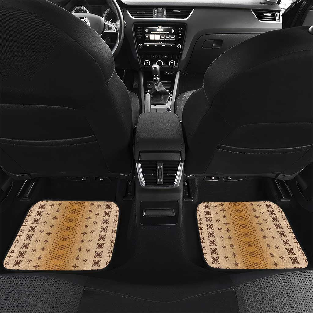 Beige Samoa Malu Tattoo Inspired Car Mats - Polynesian Pride