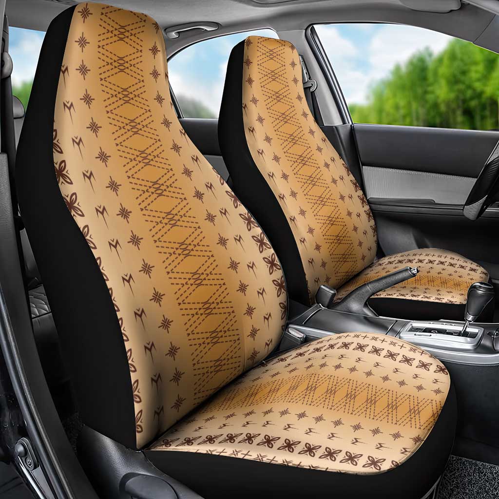 Beige Samoa Malu Tattoo Inspired Car Seat Cover - Polynesian Pride