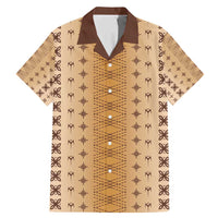 Beige Samoa Malu Tattoo Inspired Family Matching Mermaid Dress and Hawaiian Shirt - Polynesian Pride