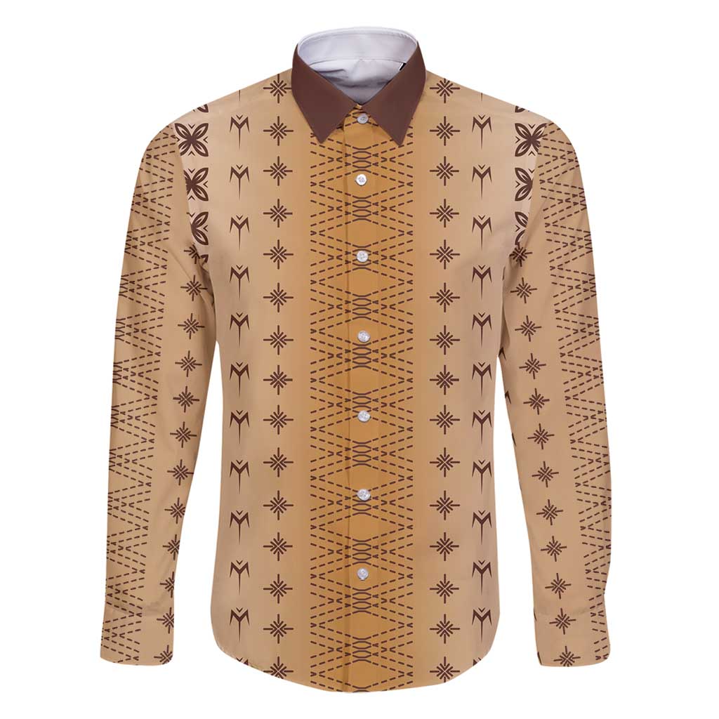 Beige Samoa Malu Tattoo Inspired Family Matching Mermaid Dress and Hawaiian Shirt - Polynesian Pride