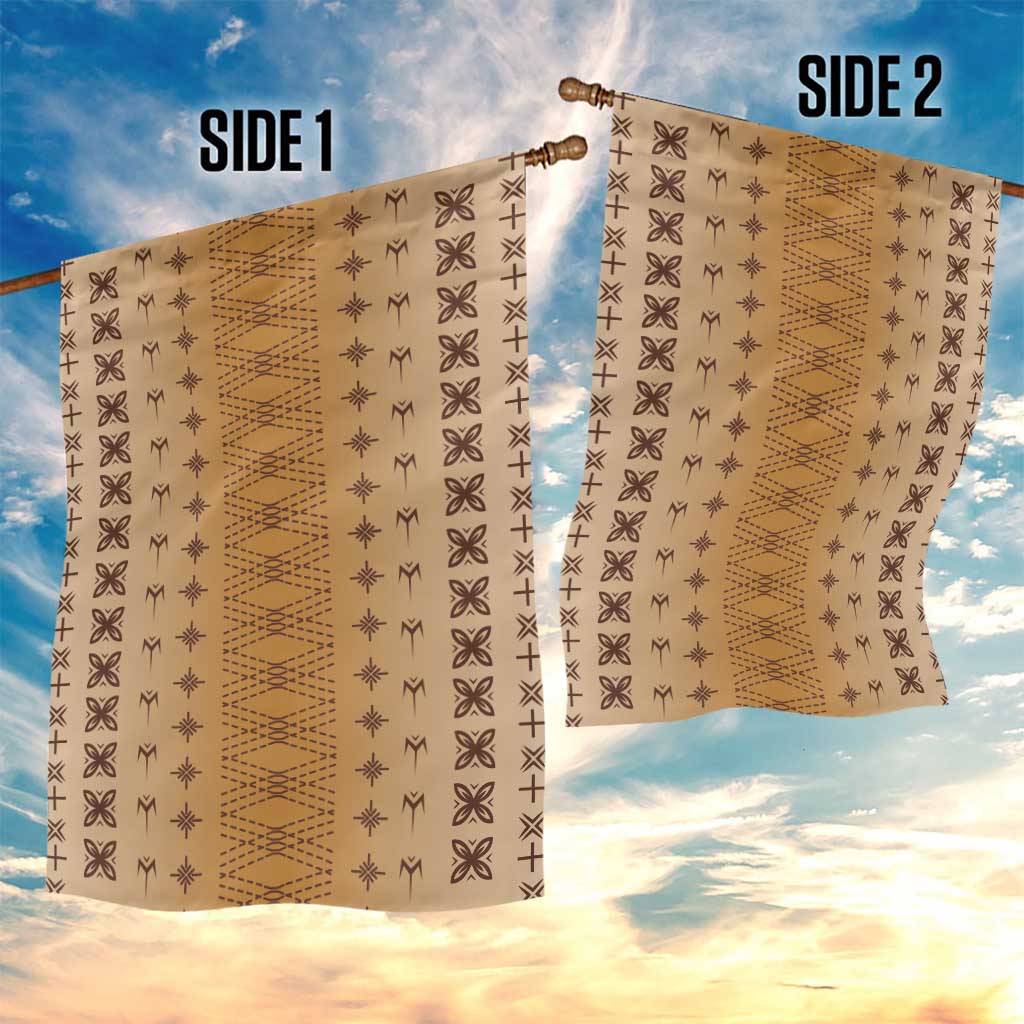 Beige Samoa Malu Tattoo Inspired Garden Flag - Polynesian Pride