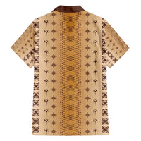Beige Samoa Malu Tattoo Inspired Hawaiian Shirt - Polynesian Pride