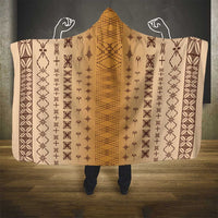Beige Samoa Malu Tattoo Inspired Hooded Blanket - Polynesian Pride