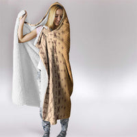 Beige Samoa Malu Tattoo Inspired Hooded Blanket - Polynesian Pride