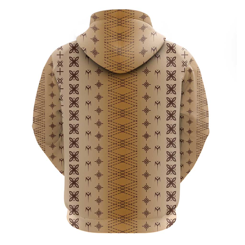 Beige Samoa Malu Tattoo Inspired Hoodie LT05 - Polynesian Pride