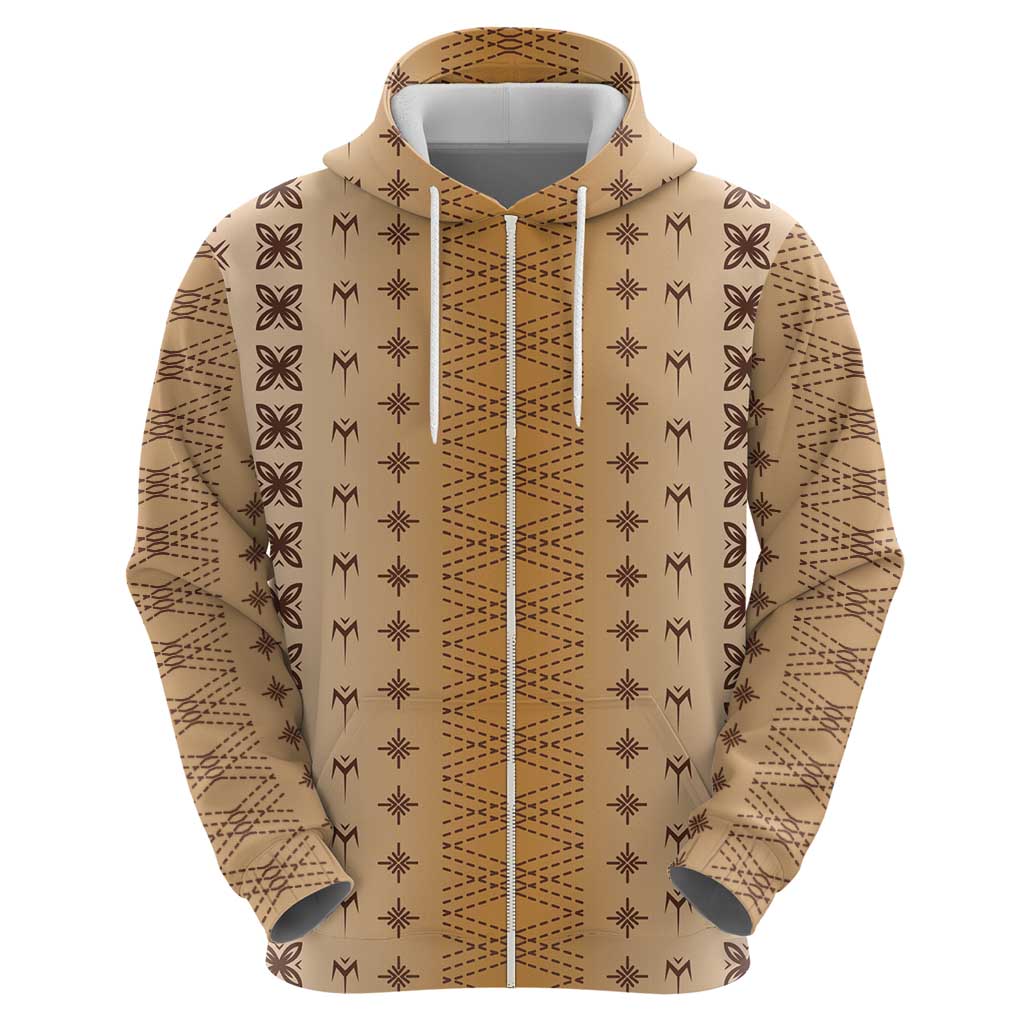 Beige Samoa Malu Tattoo Inspired Hoodie LT05 - Polynesian Pride