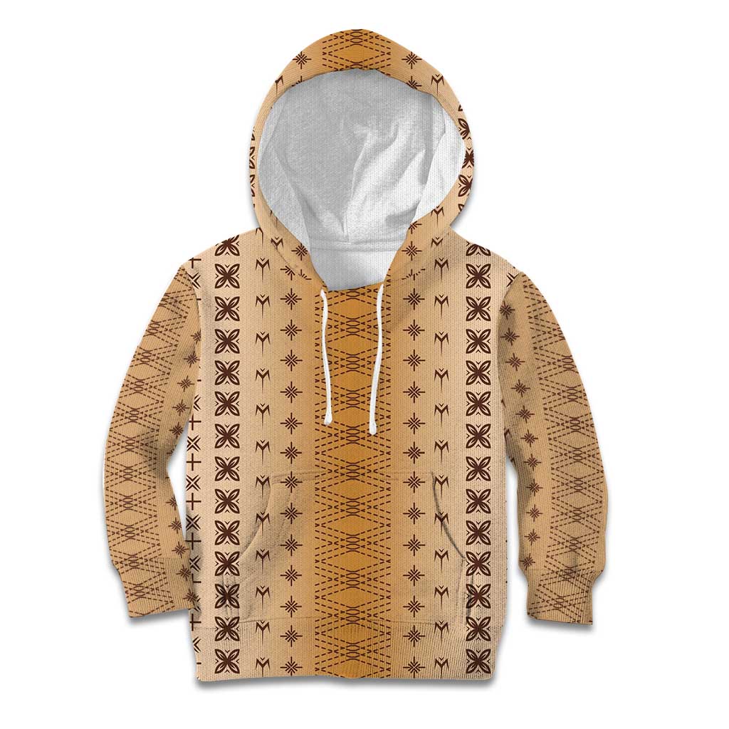 Beige Samoa Malu Tattoo Inspired Kid Hoodie - Polynesian Pride