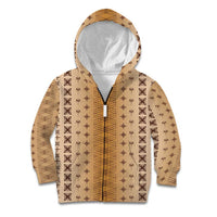 Beige Samoa Malu Tattoo Inspired Kid Hoodie - Polynesian Pride
