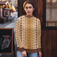 Beige Samoa Malu Tattoo Inspired Ugly Christmas Sweater - Polynesian Pride