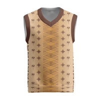 Beige Samoa Malu Tattoo Inspired Christmas Knitted V-Neck Vest LT05 Beige - Polynesian Pride
