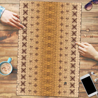Beige Samoa Malu Tattoo Inspired Puzzle - Polynesian Pride