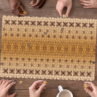Beige Samoa Malu Tattoo Inspired Puzzle - Polynesian Pride