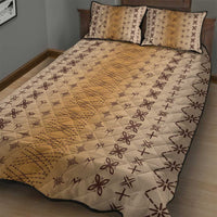 Beige Samoa Malu Tattoo Inspired Quilt Bed Set LT05 - Polynesian Pride