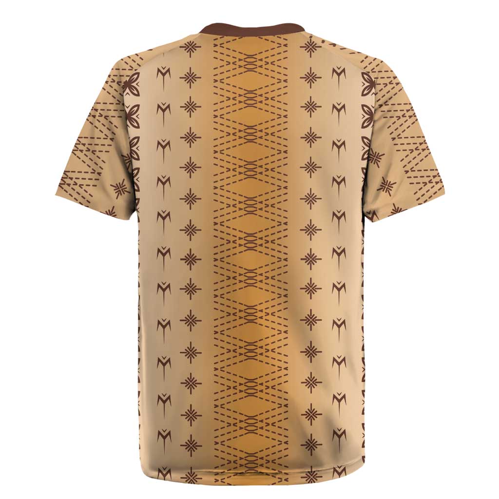 Beige Samoa Malu Tattoo Inspired Rugby Jersey LT05 - Polynesian Pride
