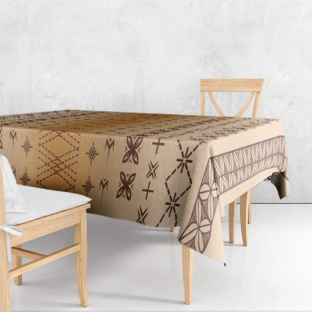 Beige Samoa Malu Tattoo Inspired Tablecloth - Polynesian Pride