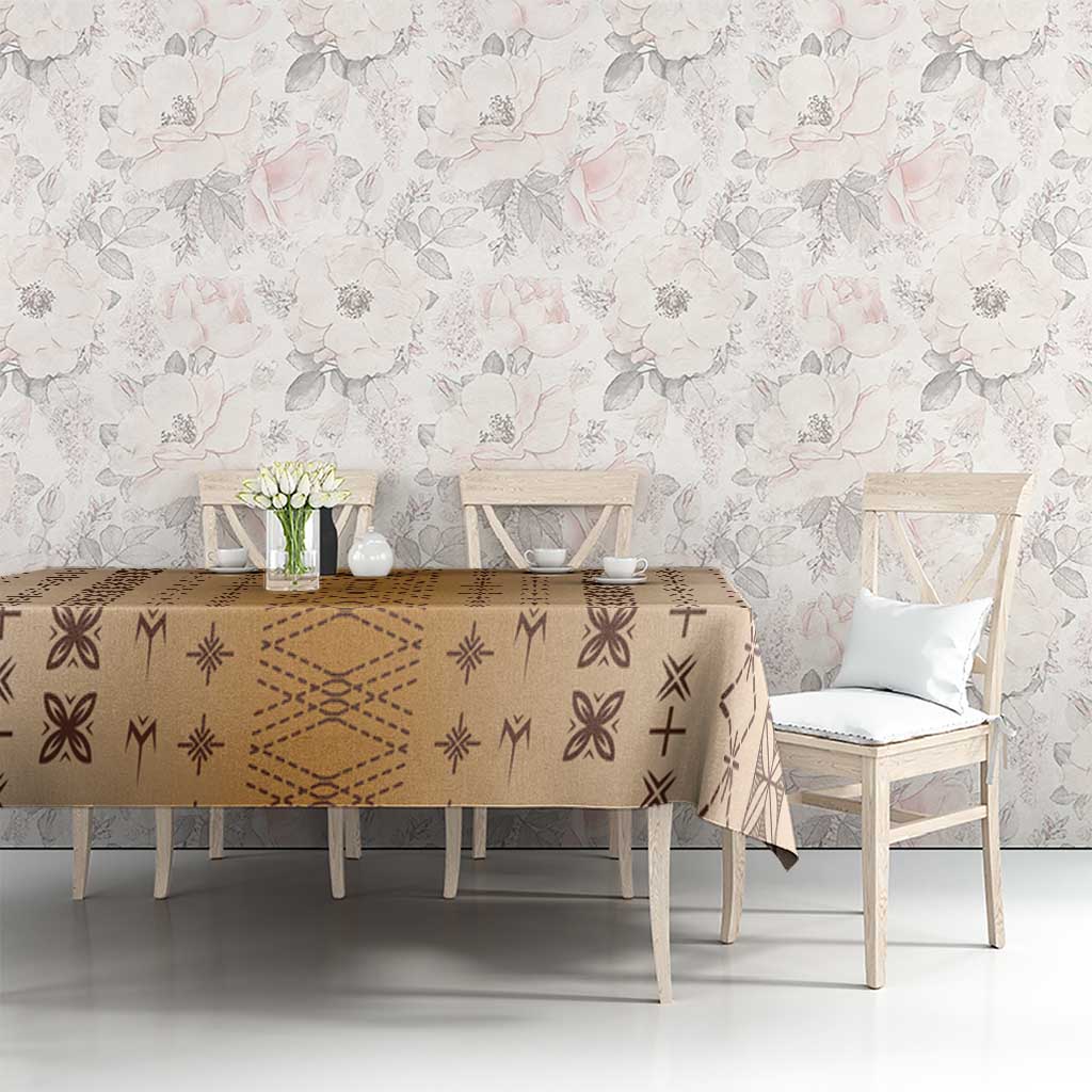 Beige Samoa Malu Tattoo Inspired Tablecloth - Polynesian Pride