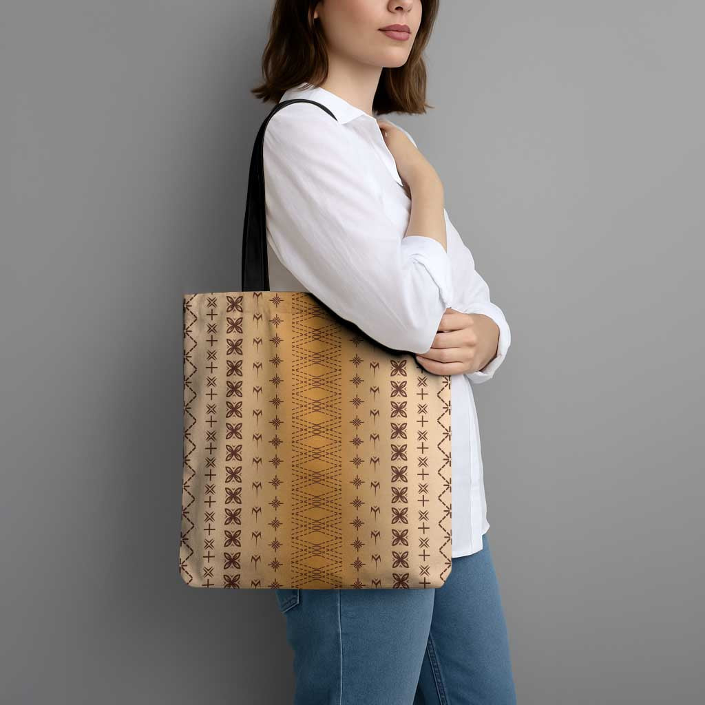 Beige Samoa Malu Tattoo Inspired Tote Bag LT05 - Polynesian Pride