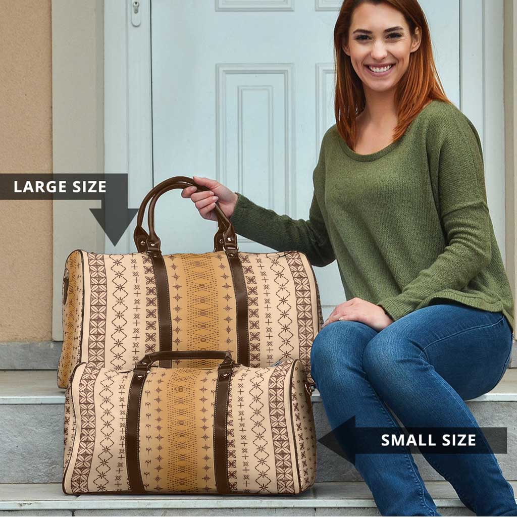 Beige Samoa Malu Tattoo Inspired Travel Bag - Polynesian Pride
