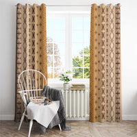 Beige Samoa Malu Tattoo Inspired Window Curtain - Polynesian Pride