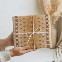 Beige Samoa Malu Tattoo Inspired Wrapping Paper