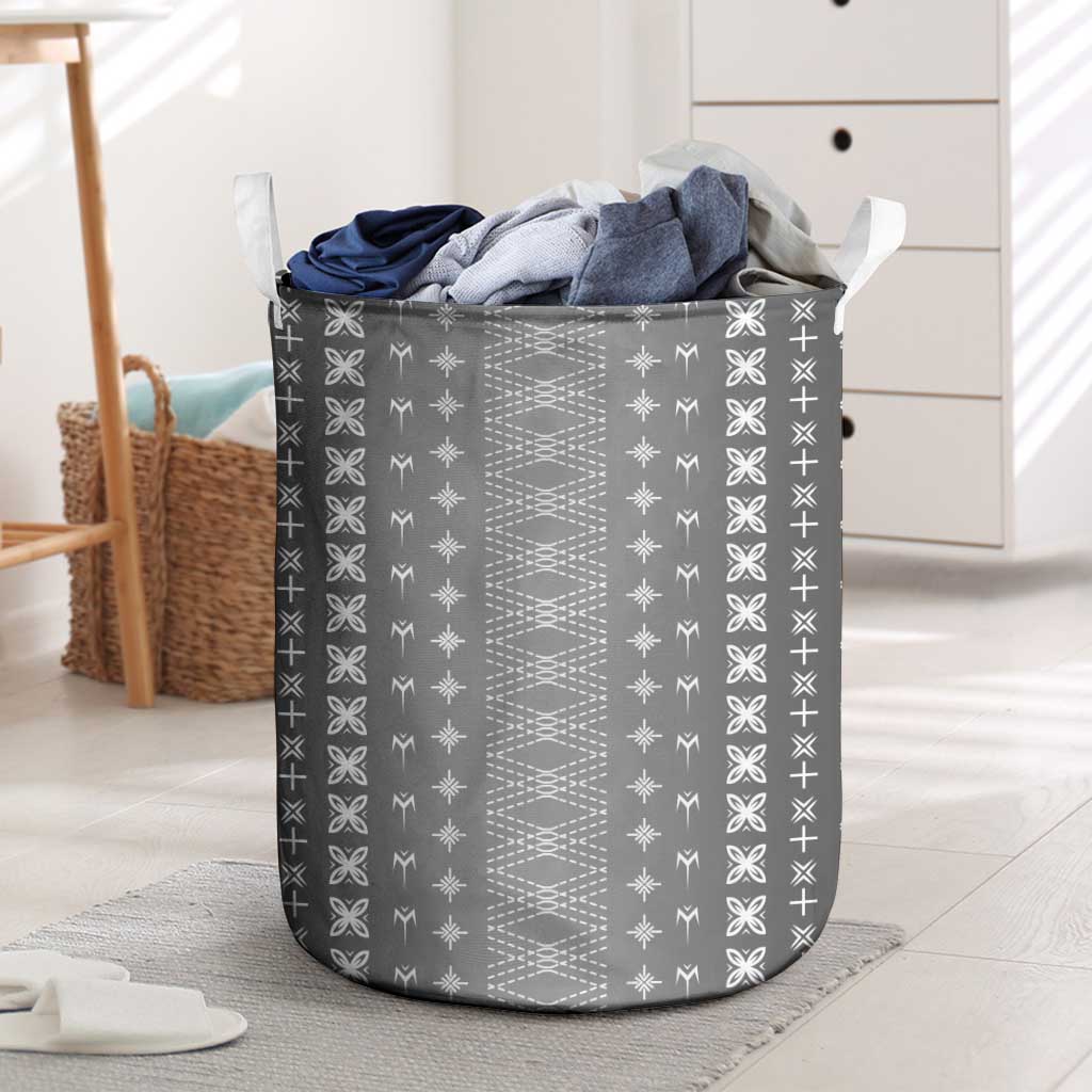Black Samoa Malu Tattoo Inspired Laundry Basket - Polynesian Pride