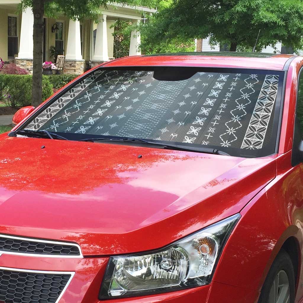 Black Samoa Malu Tattoo Inspired Auto Sun Shade LT05 - Polynesian Pride