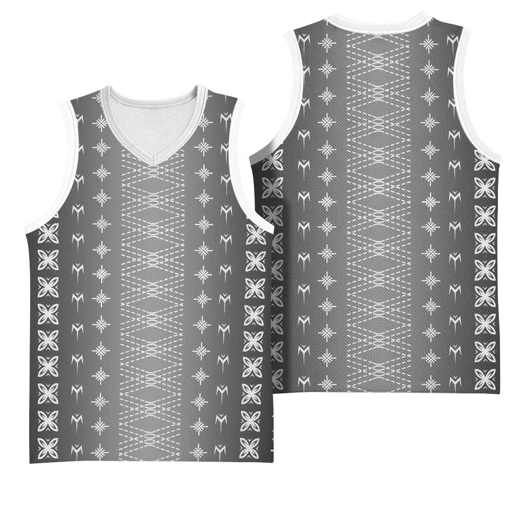 Black Samoa Malu Tattoo Inspired Basketball Jersey LT05 - Polynesian Pride