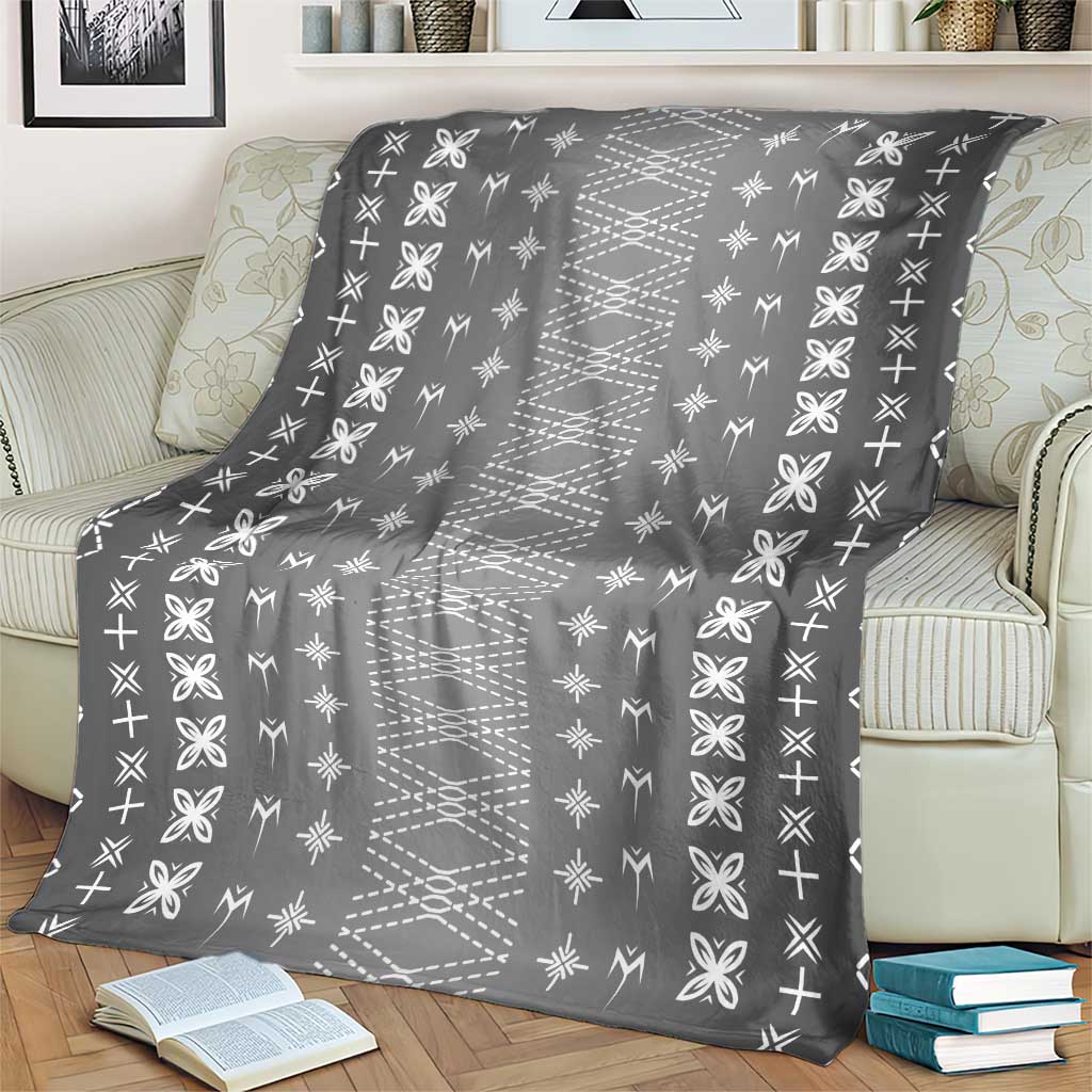 Black Samoa Malu Tattoo Inspired Blanket - Polynesian Pride