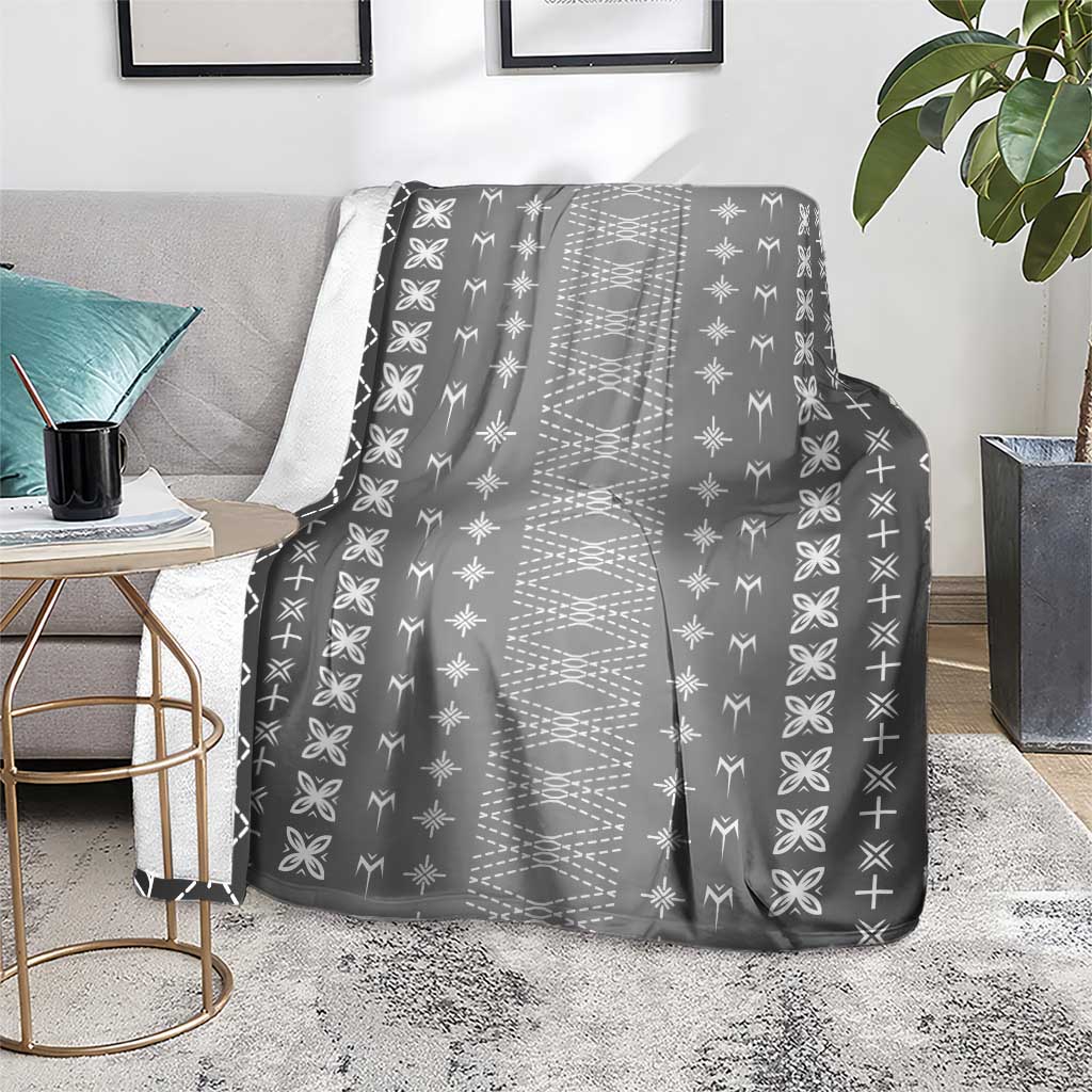 Black Samoa Malu Tattoo Inspired Blanket - Polynesian Pride