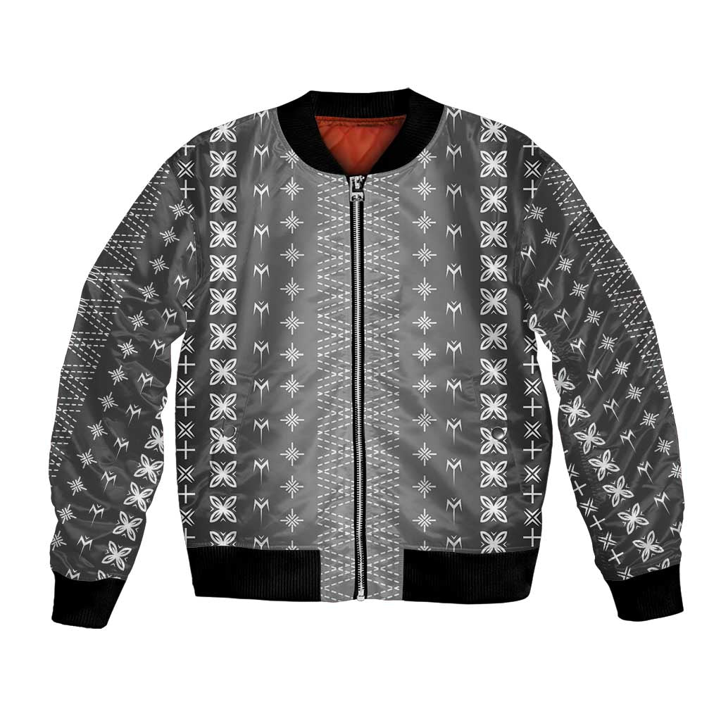 Black Samoa Malu Tattoo Inspired Bomber Jacket - Polynesian Pride
