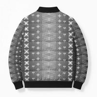 Black Samoa Malu Tattoo Inspired Bomber Puffer Jacket LT05 - Polynesian Pride