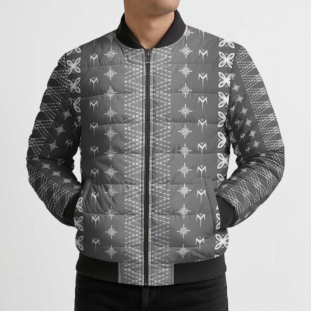 Black Samoa Malu Tattoo Inspired Bomber Puffer Jacket LT05 - Polynesian Pride