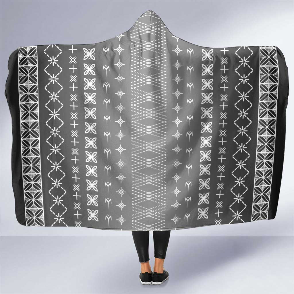 Black Samoa Malu Tattoo Inspired Hooded Blanket - Polynesian Pride