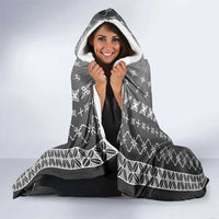 Black Samoa Malu Tattoo Inspired Hooded Blanket - Polynesian Pride
