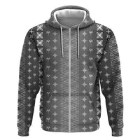 Black Samoa Malu Tattoo Inspired Hoodie LT05 Zip Hoodie Black - Polynesian Pride