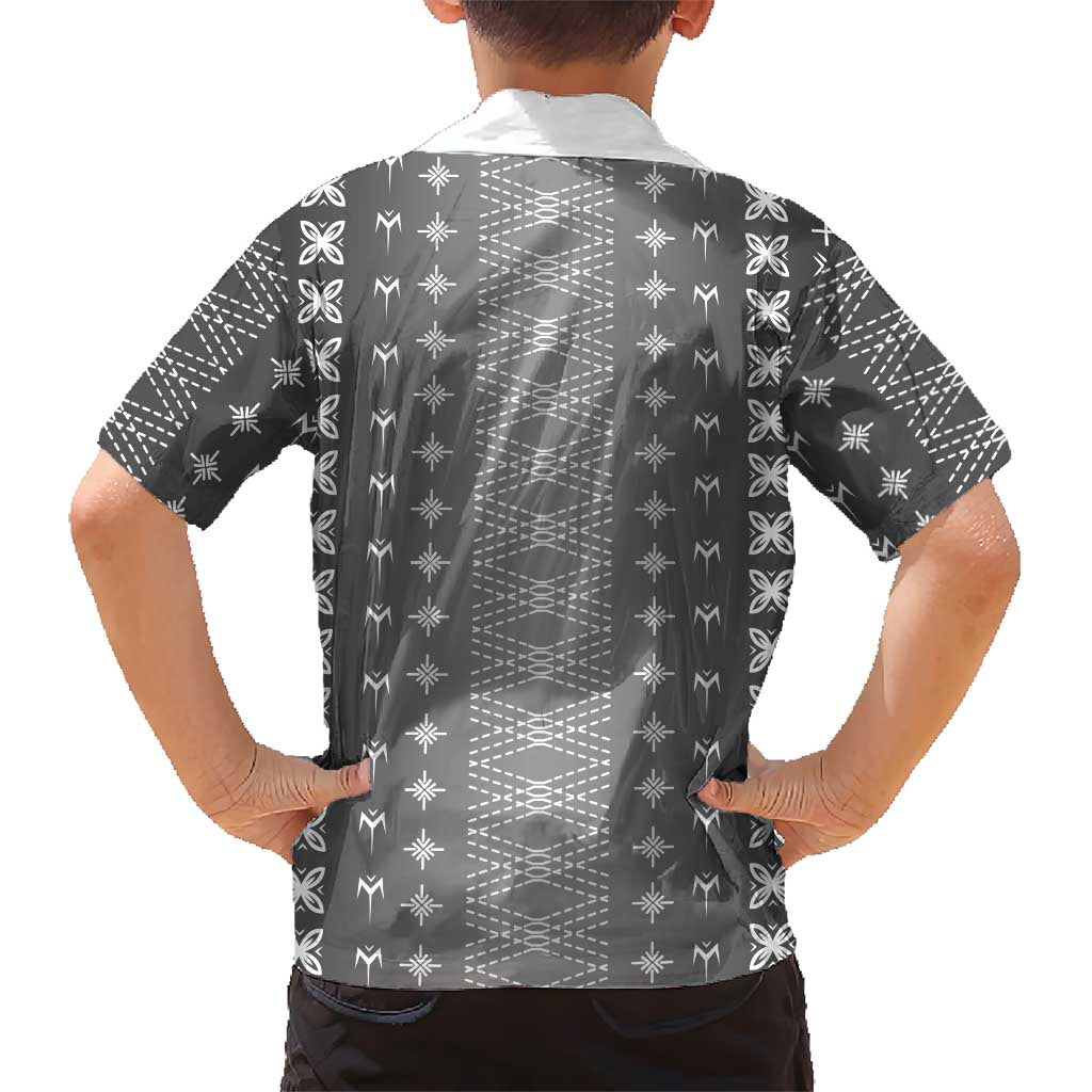 Black Samoa Malu Tattoo Inspired Kid Hawaiian Shirt LT05 - Polynesian Pride