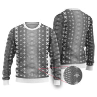 Black Samoa Malu Tattoo Inspired Ugly Christmas Sweater - Polynesian Pride