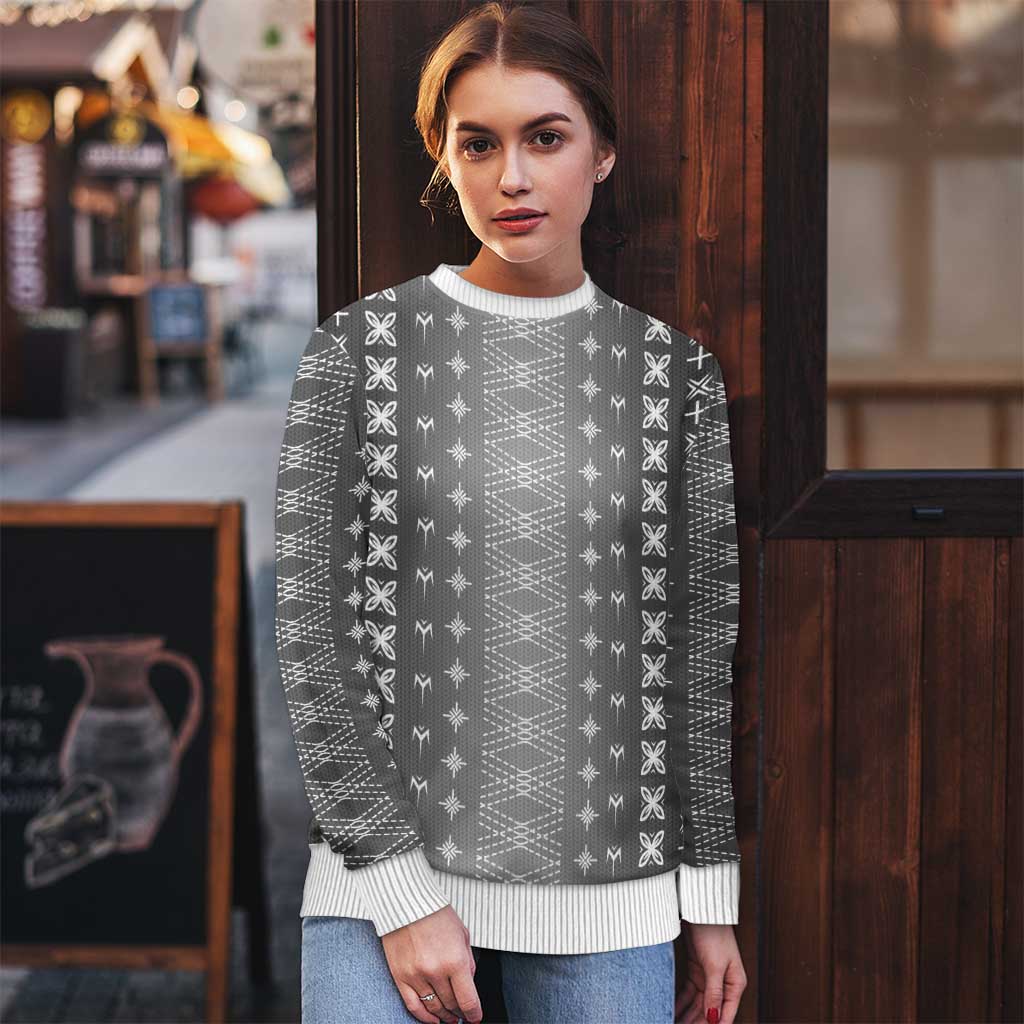 Black Samoa Malu Tattoo Inspired Ugly Christmas Sweater - Polynesian Pride