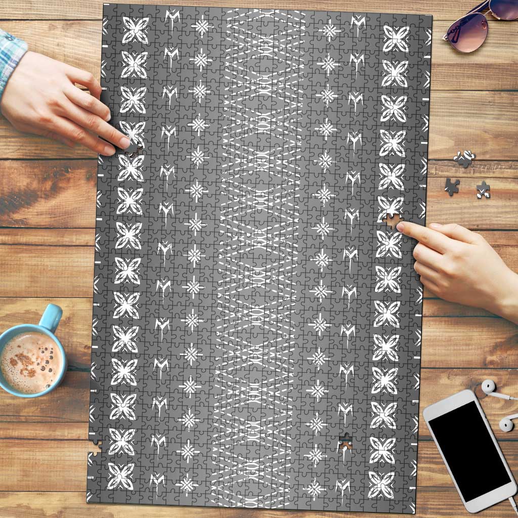 Black Samoa Malu Tattoo Inspired Puzzle - Polynesian Pride