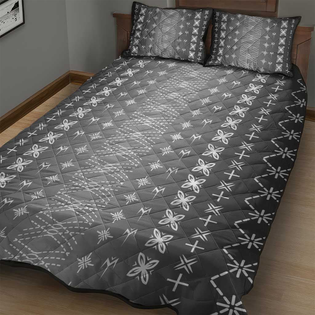 Black Samoa Malu Tattoo Inspired Quilt Bed Set LT05 - Polynesian Pride