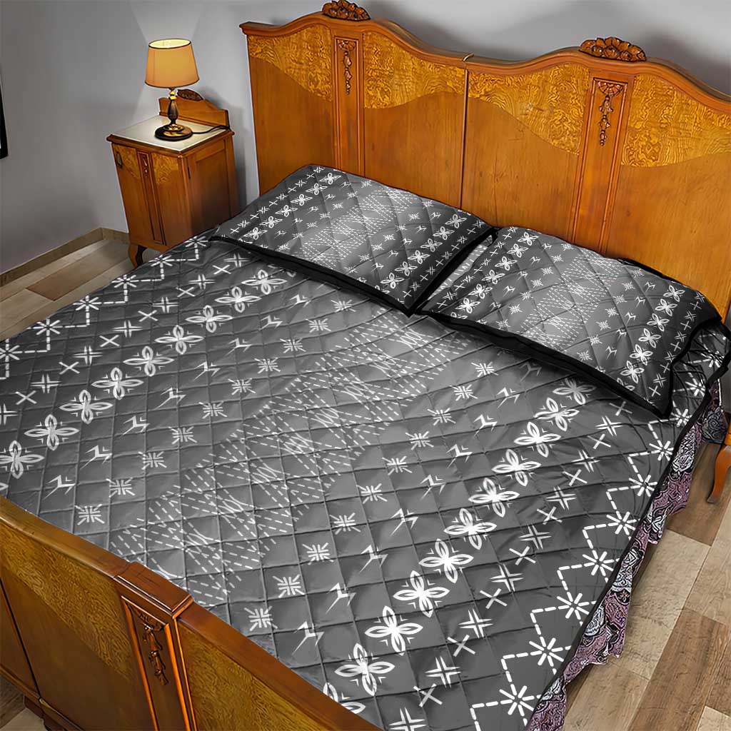 Black Samoa Malu Tattoo Inspired Quilt Bed Set LT05 - Polynesian Pride